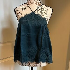 LOFT Dark Teal Lace Camisole